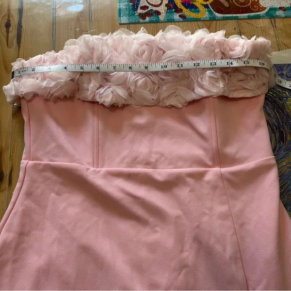 Lulus Fiore Light Pink 3D Rosette Strapless Maxi Dress - Image 9