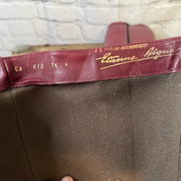 70’s Etienne Aigner Burgundy Red Heel Boots - Image 7