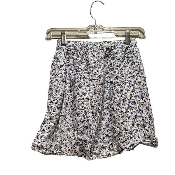 H&M Blue‎ Floral Mini Skirt Cottagecore Coquette US 2 Summer Girly - Image 2