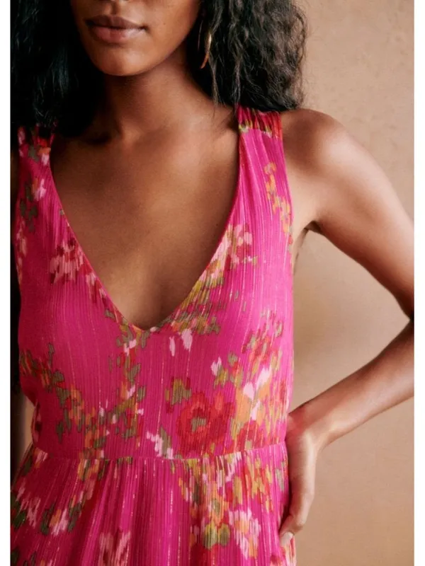 NWT Sezane Titania in Helena Fuchsia Pink Maxi Tank Dress 36 / US 4 - Image 2
