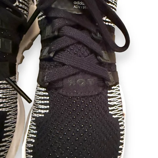Adidas x Equipment EQT ADV 91-16 White & Black Knit Mesh Activewear‎ Shoes - Image 7