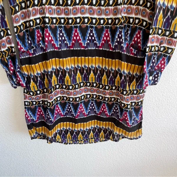 Roller Rabbit Ikat Print Long‎ Sleeve Shirt Dress - Image 3