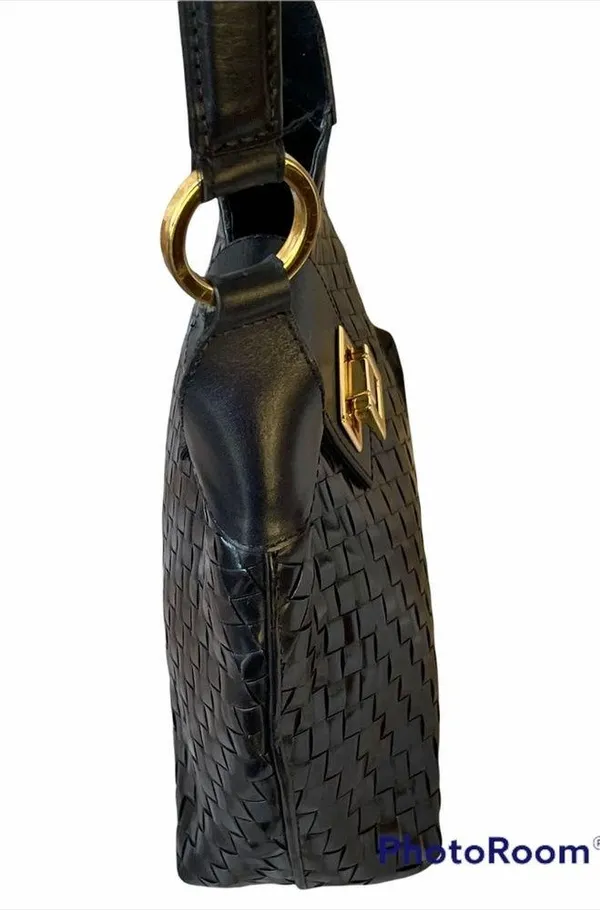 Marc & Marc by Shariff leather bsketweave handbag - Image 5