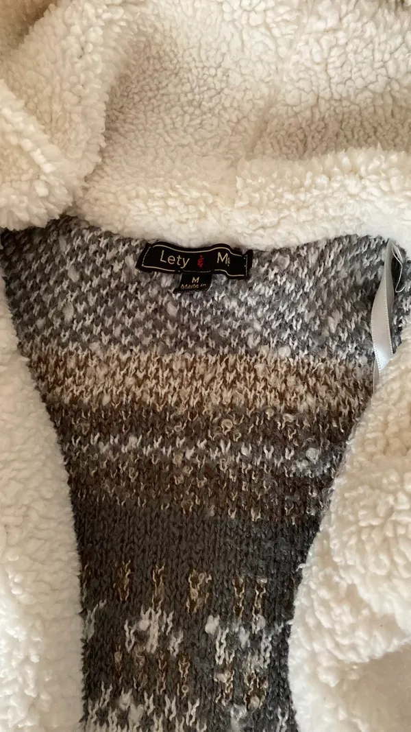 Long Cardigan Gray Size M - Image 2