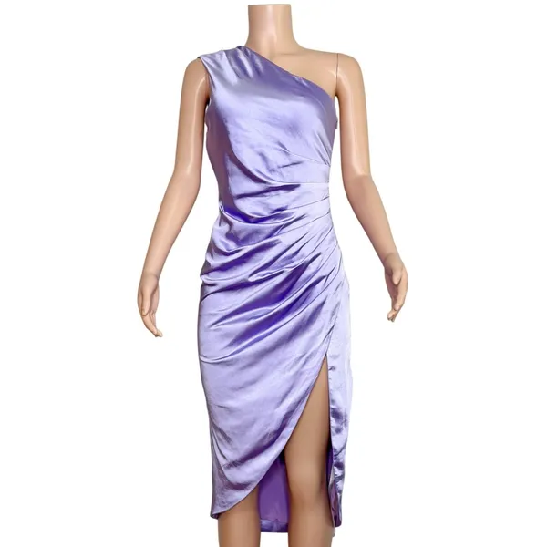 ELLIATT Cassini One Shoulder Dress, Lilac, Small - Image 11