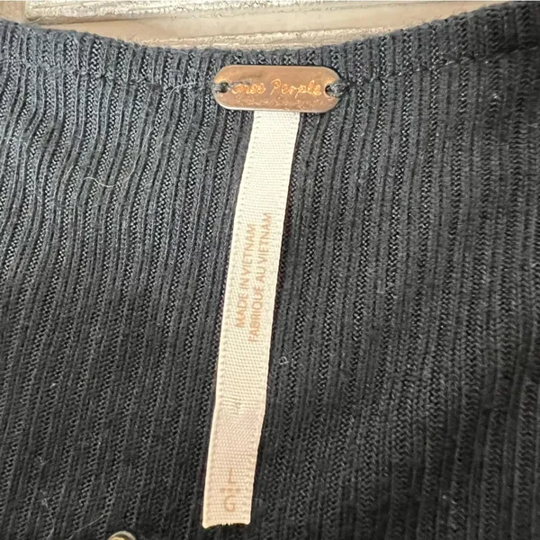 Free People devin Henley top black sz‎ L - Image 6