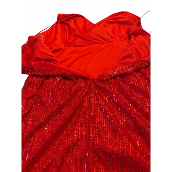 Double Crazy Red Sequin Dress - Image 8