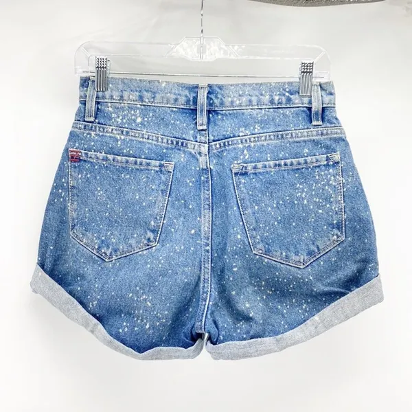 BDG Mom High-Rise Splatter Denim Shorts festival summer vacation quirky - Image 3