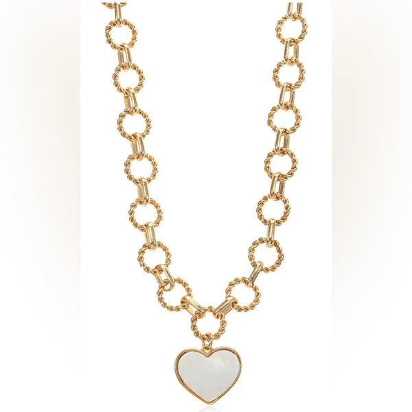 Time And Tru Gold Chain Necklace with Heart Pendant - Image 2
