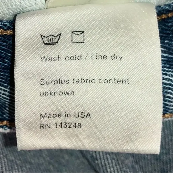 Reformation French Skinny Distressed Baltic Wash Jeans High Rise Straight-Leg 24 - Image 9