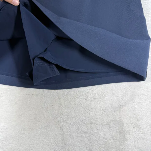 Abercrombie & Fitch Navy Blue Mini Skort Small Side Zip Built-in Shorts Stretch - Image 3
