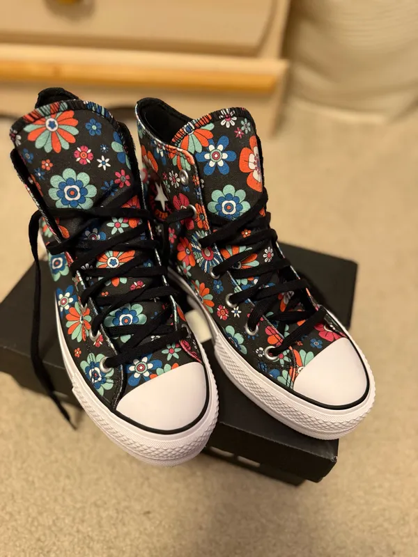Converse floral print platform high top  - Image 4