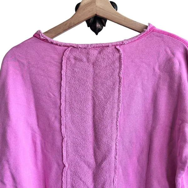 ALALA Revolve Cypher Distressed Sweatshirt Pink Pullover Small - Image 6