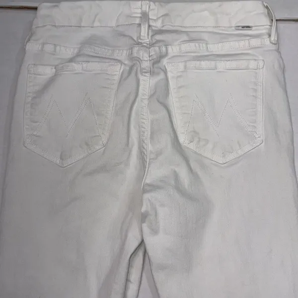 Mother The Looker Crop White Preppy Designer‎ Classic Skinny Jeans 27 - Image 15