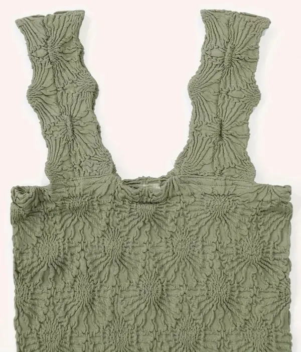 Cami Tank Top With Jacquard Floral - Image 7