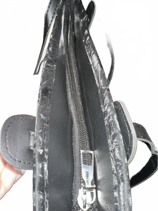 Black Women’s Textured Shoulder Bag Tote - Image 2