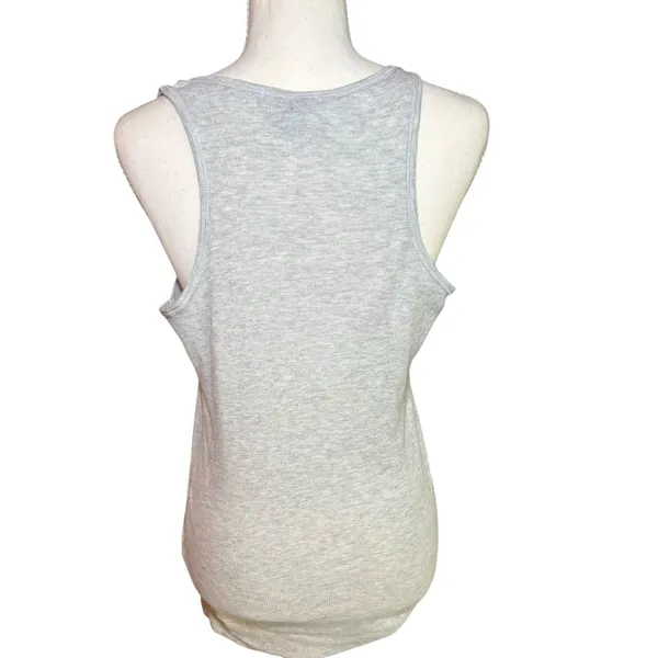 Harley Davidson Tank Top Womens 1XL Gray Rhinestone Logo Racerback Y2K - Image 5