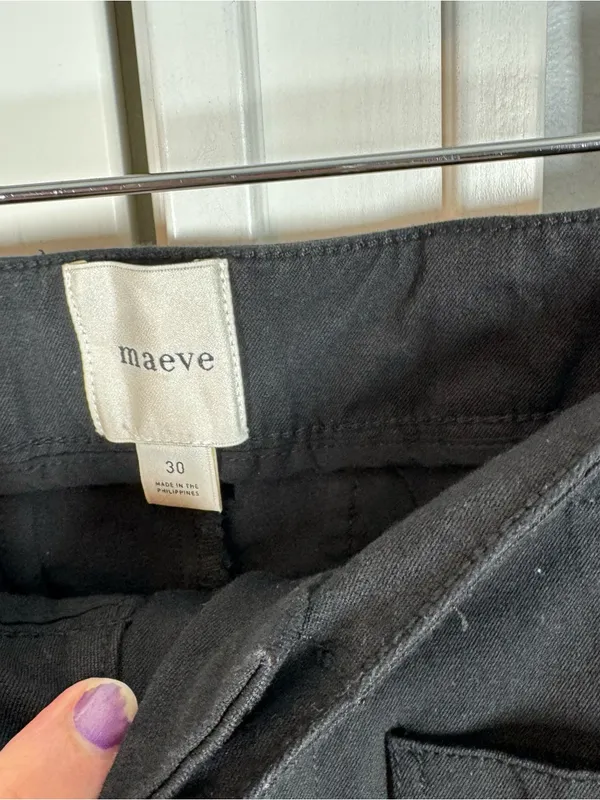 Anthropologie Maeve The Colette Full Length High Rise straight Leg Pant size‎ 30 - Image 3