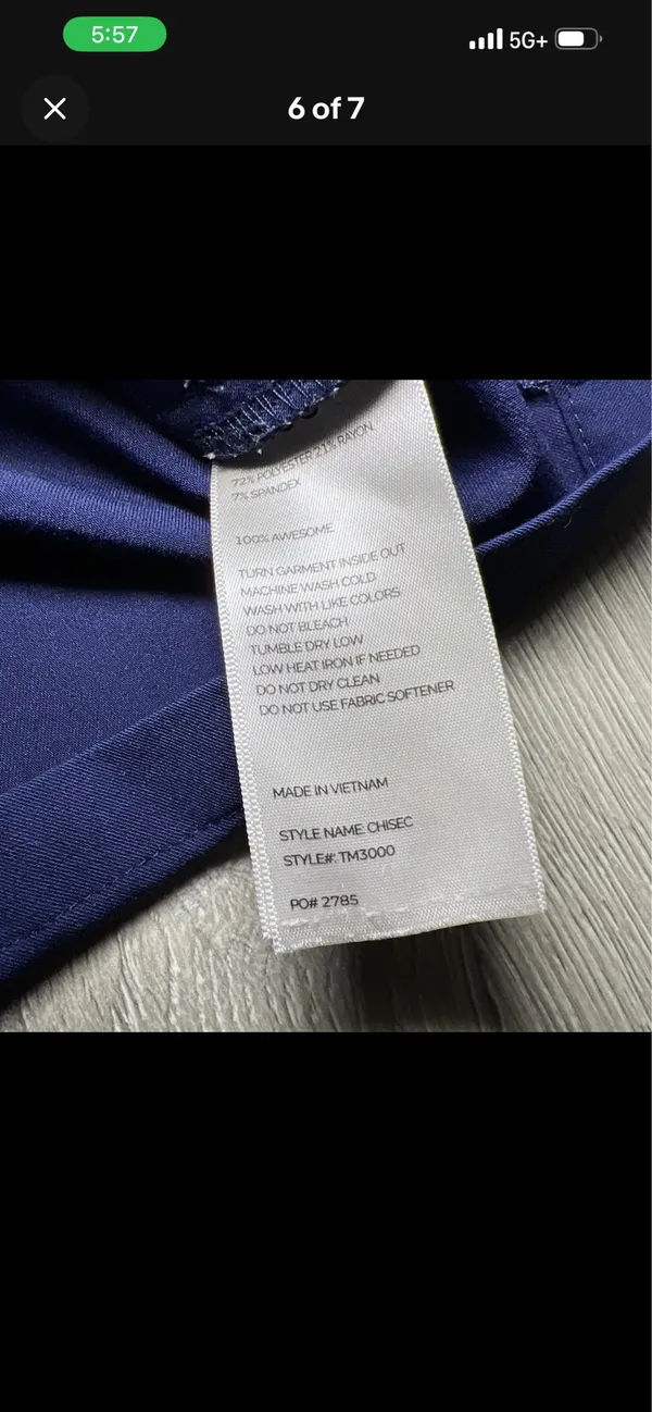 FIGS Scrub Top Navy Blue  - Image 6