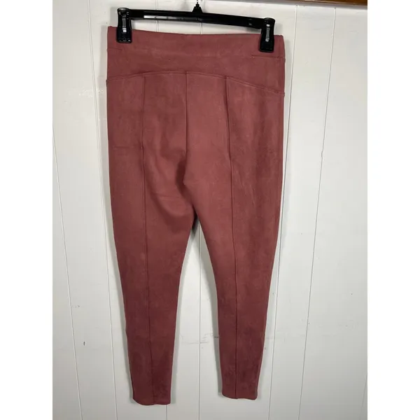 Spanx Faux-Suede Soft Leggings in Rich Rose Pink Size XL - Image 5