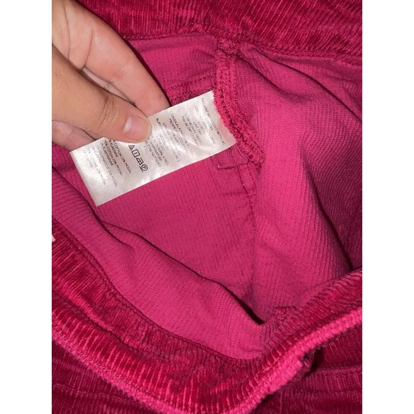 pilcro wide leg crop (29in Inseam) pink‎ corduroy pants raw hem 27 - Image 4