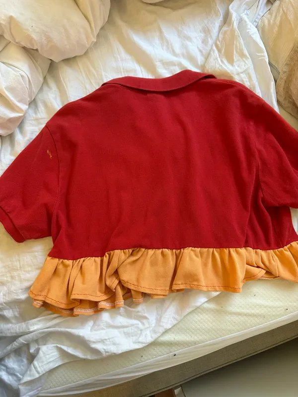 Ralph Lauren ruffled  collared polo crop - Image 3