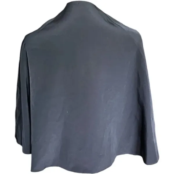Womens Youth Button Notch Black Cape Shaw - Image 3