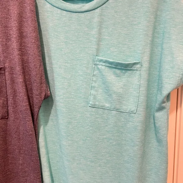 SHEIN Relaxed Fit Blue and Gray Short Sleeve Tees - Image 3