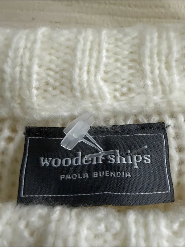 Women's Wooden Ships Aspen Cropped Cable Crew Chunky - Image 3
