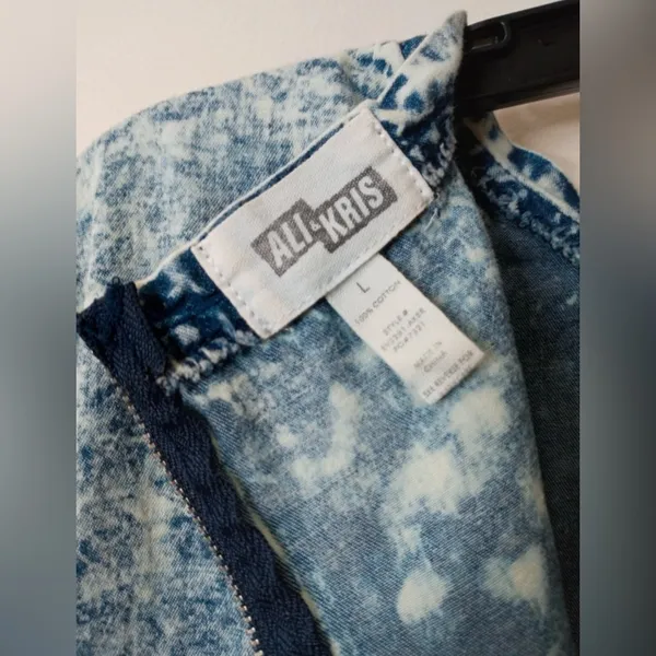 Ali & Kris Acid Wash Denim T-Shirt Dress Size‎ Large - Image 8