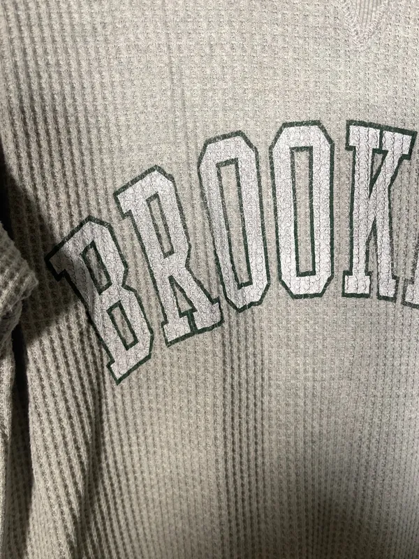 Aerie Womens Brooklyn Waffle Crewneck Sweatshirt Gray Xs Oversized - Image 5