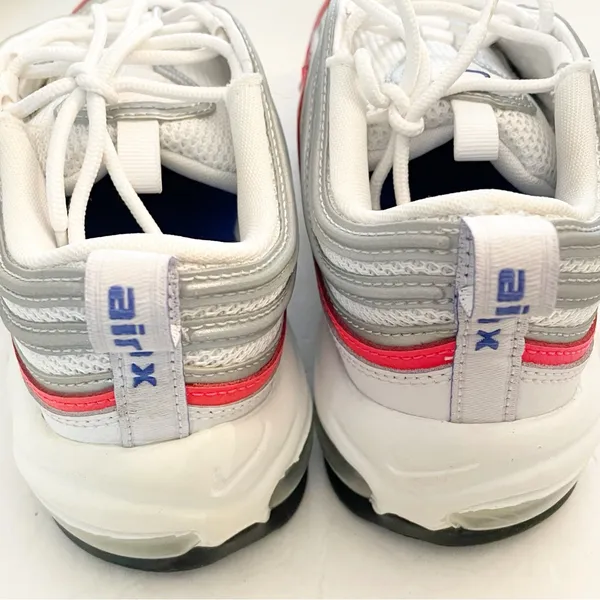 Nike Air Max 97 Size 7.5 Essential Sneakers‎ White Multi Color Low Top - Image 4