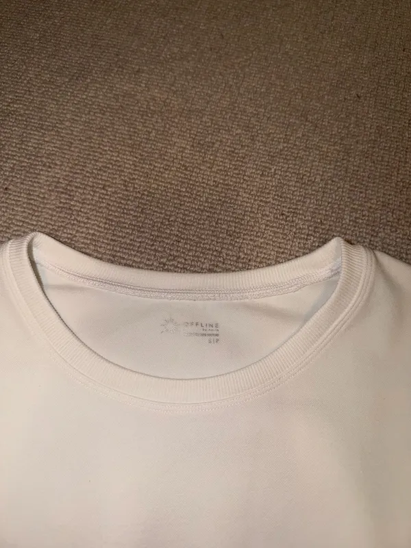 OFFLINE by Aerie Long Sleeve Cropped White - Image 2