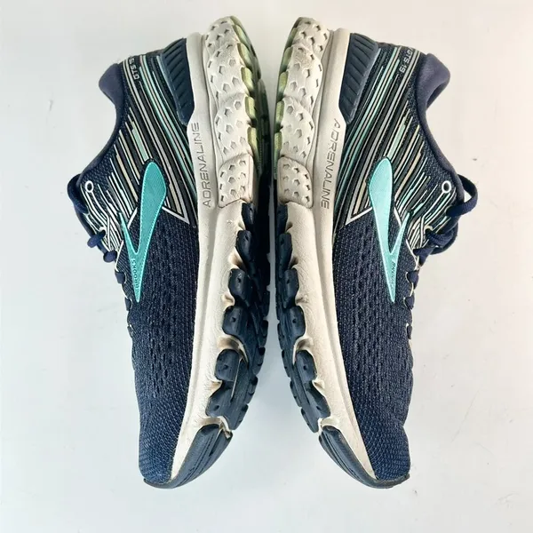 Brooks Adrenaline 19 Running Sneakers Walking Shoe Navy Blue Turquoise Women 7.5 - Image 6