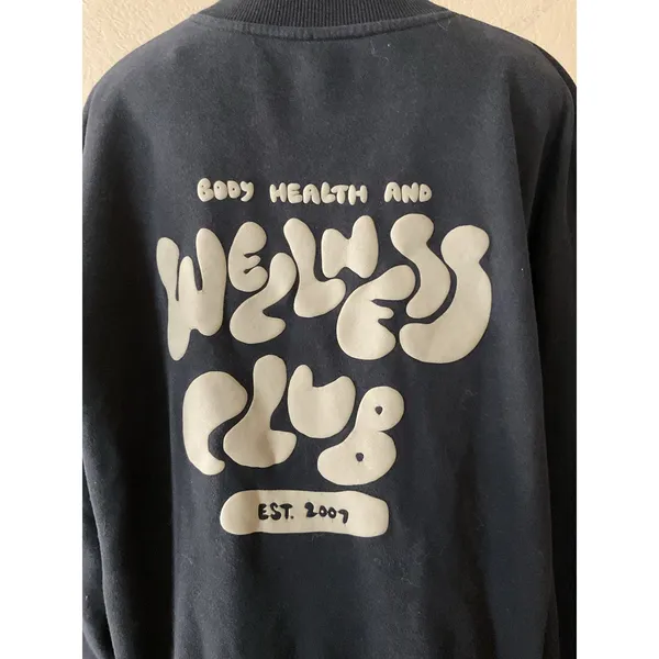 Cotton On Body Wellness Club Oversized Sweatshirt Women’s S/P Black Graphic - Image 5