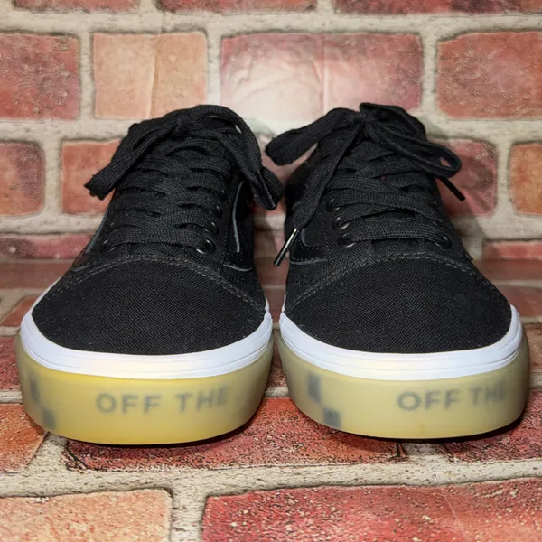 Pre-Owned Vans Old Skool Off The Wall Black Unisex Shoes Sneakers Size 9 - Image 3