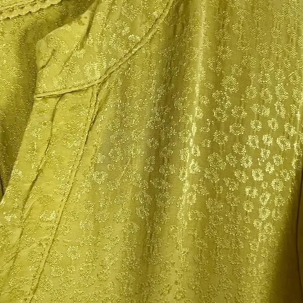 Anthropologie Maeve Sacha Jacquard Tiered Tunic Mini Dress Yellow Size Small - Image 5