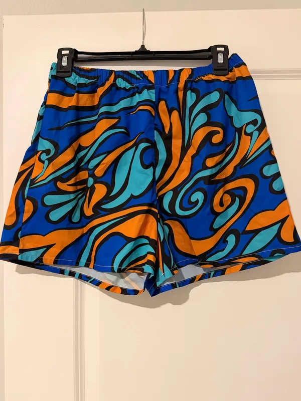 SHEIN Bold Blue & Orange Swirl Womens Lounge Set - Image 4