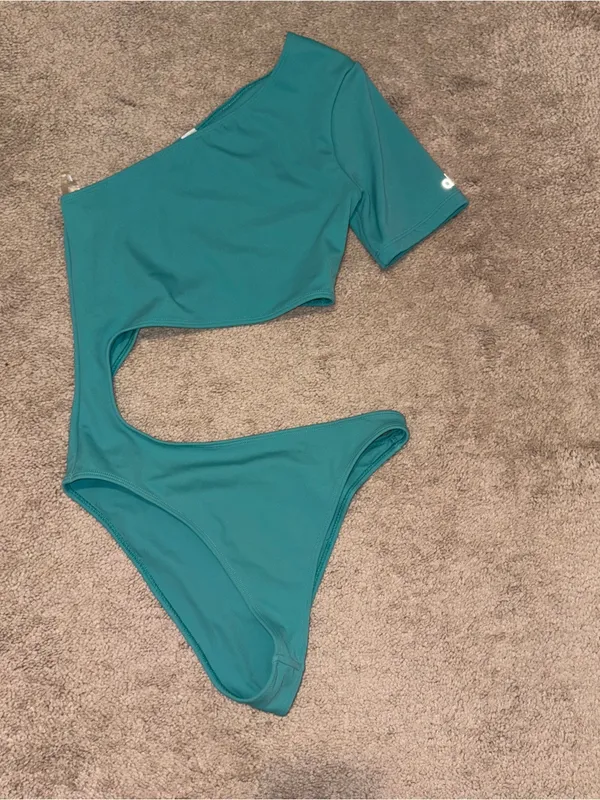 Alo Yoga Body Wave Teal One Piece Bodysuit Size: XS - Image 2