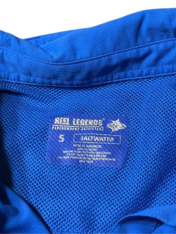 Reel Legends Women Small Blue Sleeveless Performance Fishing Shirt Vent Hiking - Image 3