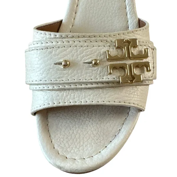 Tory Burch Elina Platform Wedge Ivory‎ Gold 9 - Image 9