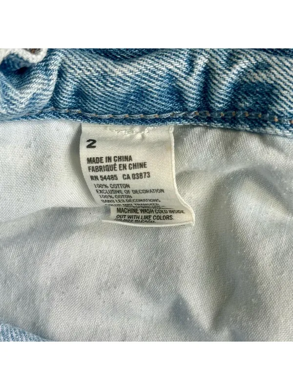 American Eagle Outfitters Frayed Light Blue Jean Shorts - Image 4
