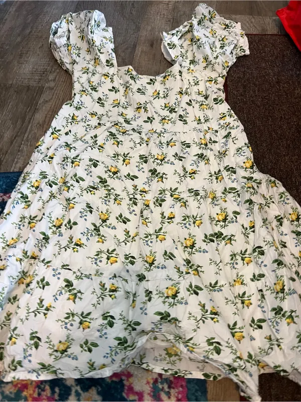 Faithfull the Brand Women's Eldora Printed Mini Dress White Yellow Size small - Image 16