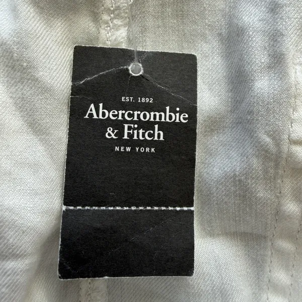 Abercrombie &‎ Fitch Womens Linen Shorts Size 12 Ivory Drawstring Resort Preppy - Image 13