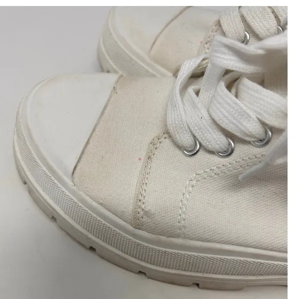 Unr8ed Women's White High Top Zip Up Sneakers Size‎ 8 - Image 7