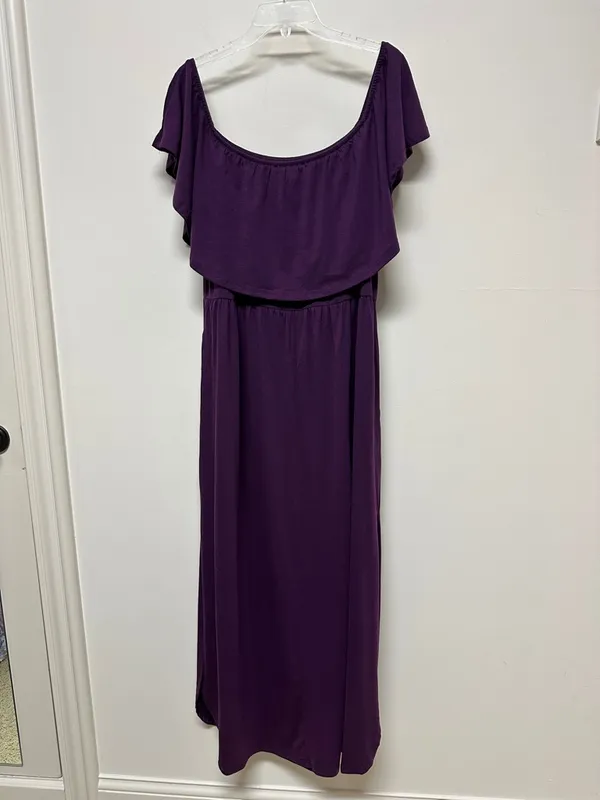 NWT Nemidor Purple Maxi Dress with Pockets size 18 - Image 6