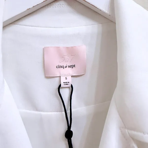 Cinq a Sept White‎ Sleeveless Blazer Womens Small Vest Utility Pocket Jacket - Image 4