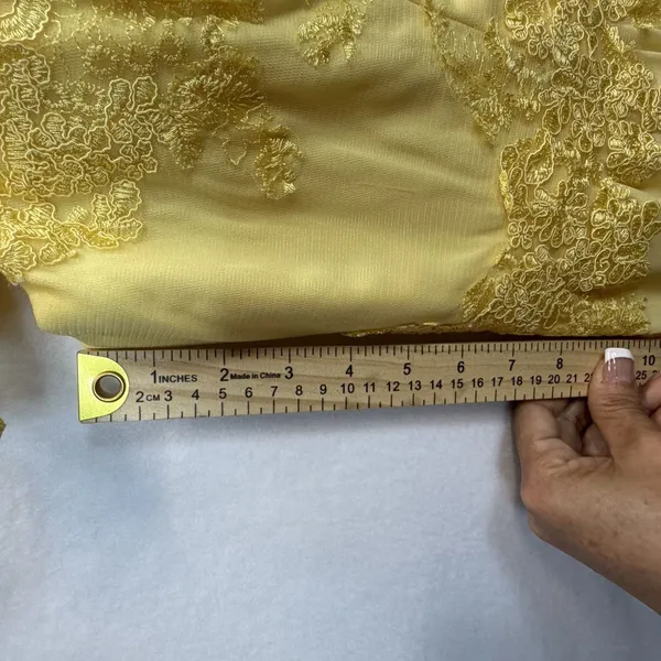 Yellow strapless evening gown Dreess MayoQueen Size‎ 12 - Image 10