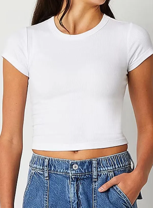 Basic White Tee - Image 2