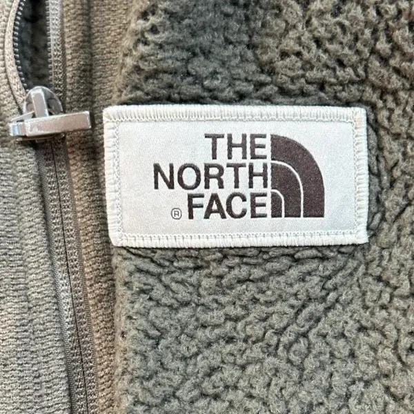 The North Face Fleece Jacket Full Zip Sherpa Olive Green Athletic High Neck - Image 7